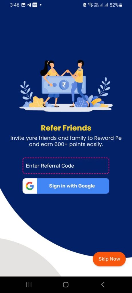 Reward Pe referral Code