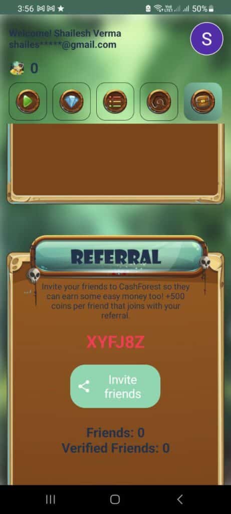 Cashforest Referral Code