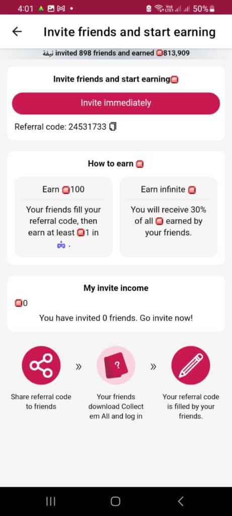 Collect Em All Referral Code (24531733) you will receive 4000 bonus coins.