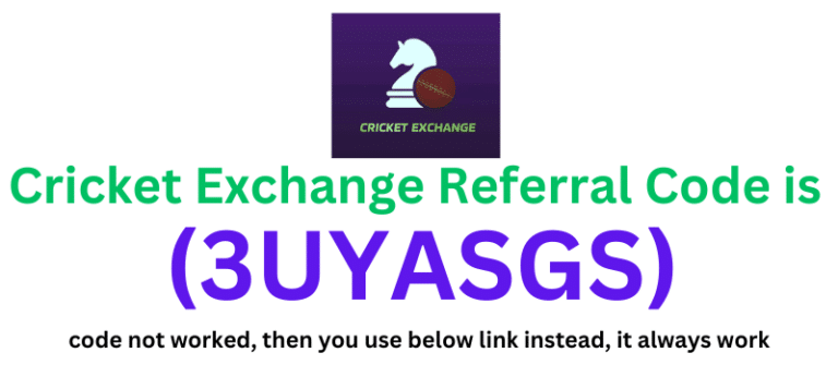 Cricket Exchange Fantasy Referral Code (3UYASGS) you get ₹500 signup bonus