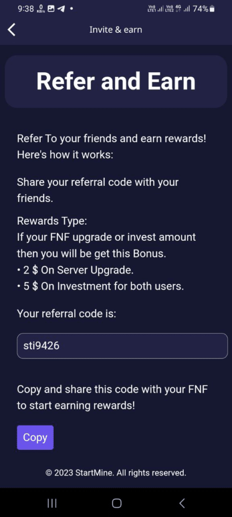 Startmine App Referral Code (sti9426) Get $15 As a Signup Bonus.