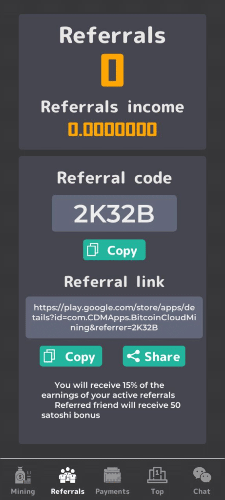 Bitcoin Cloud Mining App Referral Code (2K32B) Get $20 As a Signup Bonus.