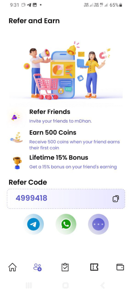 Mdhan App Referral Code (4999418) Get ₹100 As a Signup Bonus.