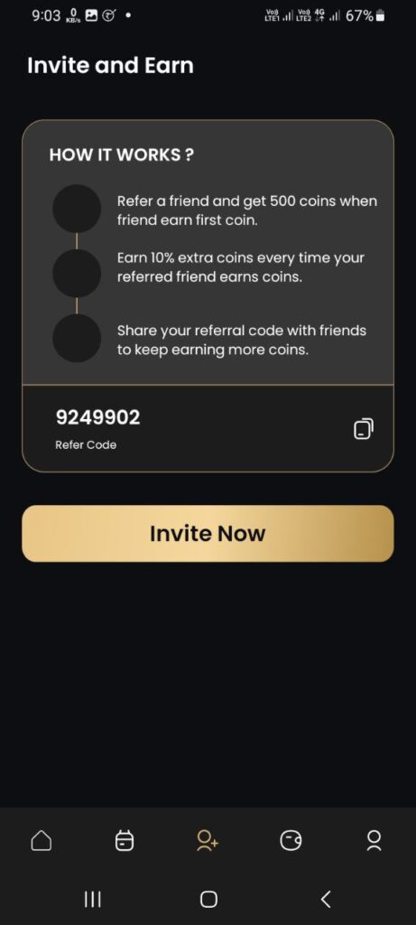 Coin Day Referral Code (9249902) you'll get ₹50 signup bonus.