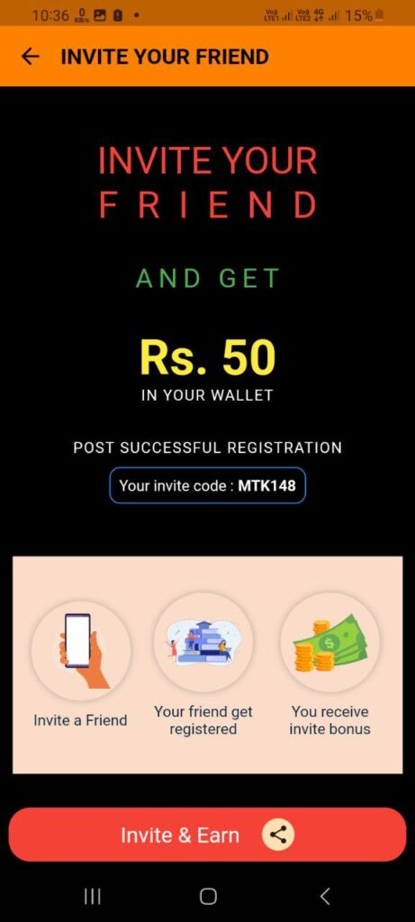 Hunar India Referral Code (MTK148) get ₹50 signup bonus