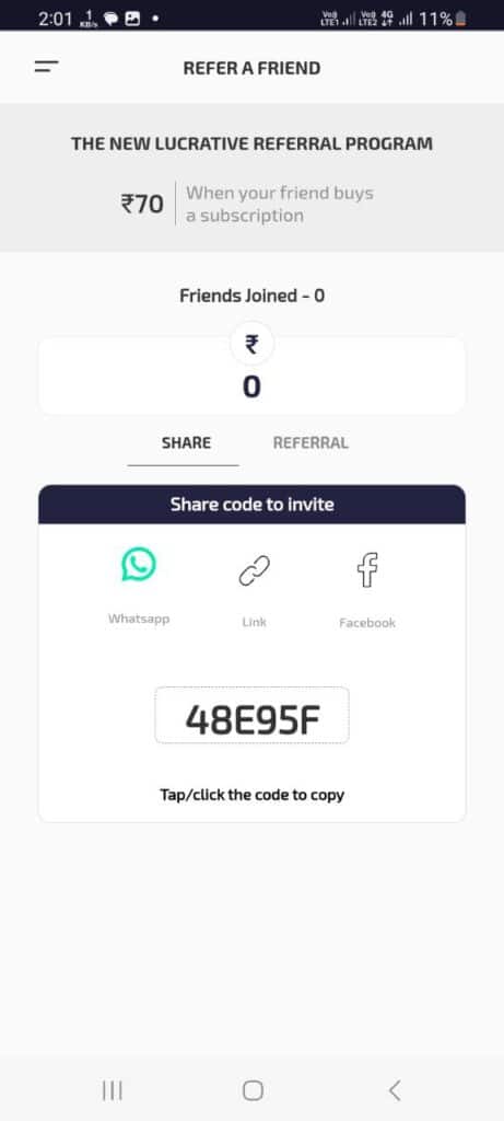 Perfect Lineup Referral Code (48E95F) get ₹100 signup bonus.