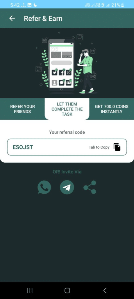 Redeeme App Referral Code (ESOJST) Get Rs.50 Signup Bonus