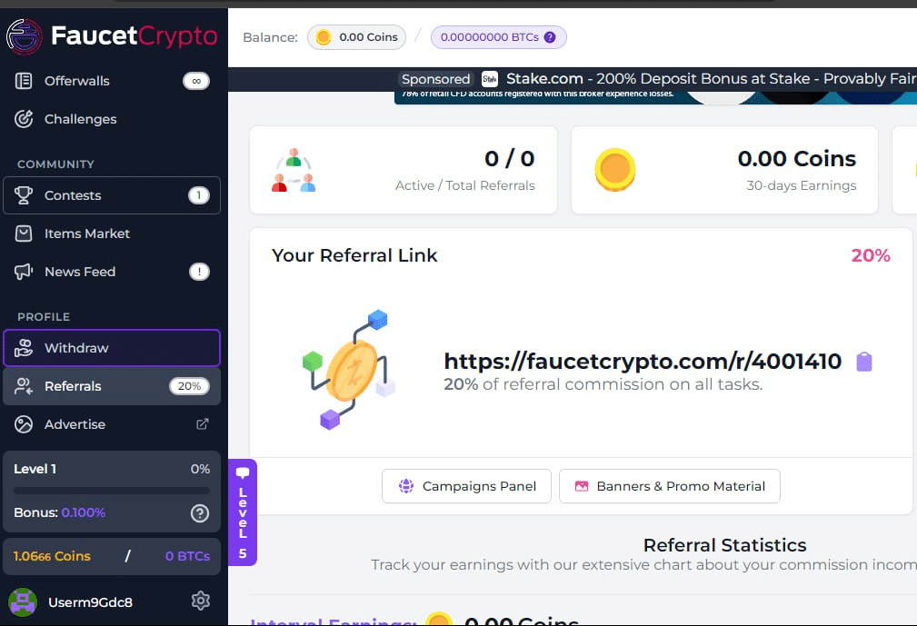 Faucet Crypto Referral Code (4001410) Get $50 Signup Bonus.