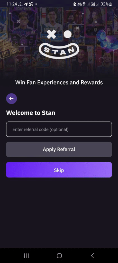 Stan App Referral Code (ASLhhzsS) Get ₹100 Signup Bonus.