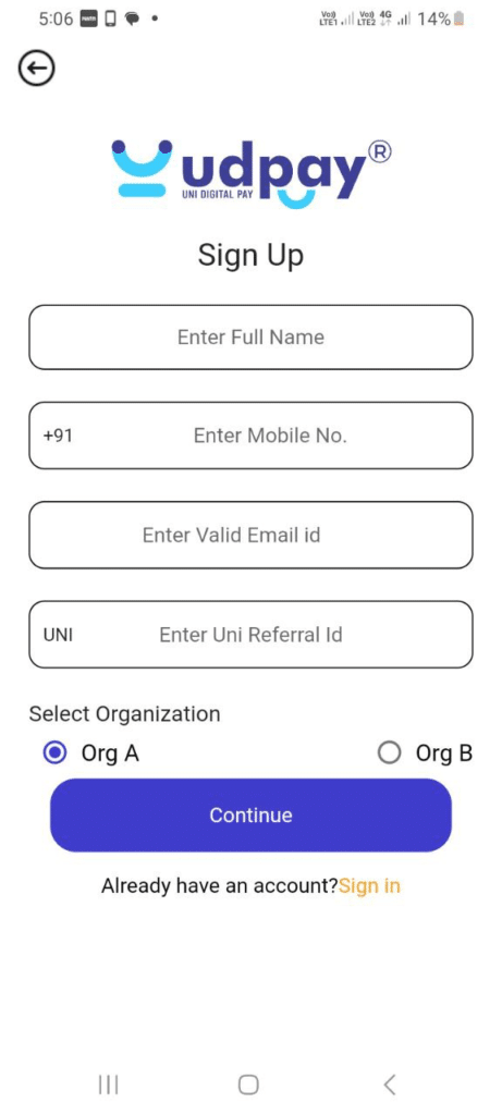 Udpay App Referral Code (16038) Get ₹100 Signup Bonus.