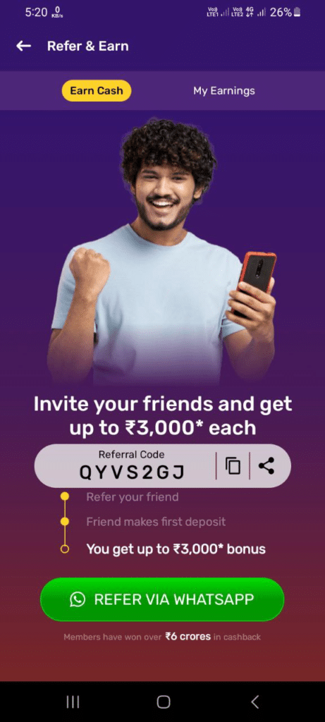 Taj Games App Referral Code (QYVS2GJ) Get ₹100 Signup Bonus