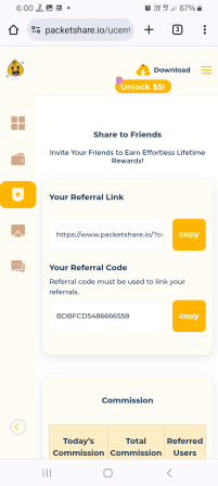 Packet Share Referral Code | Get $5 As a Signup Bonus.