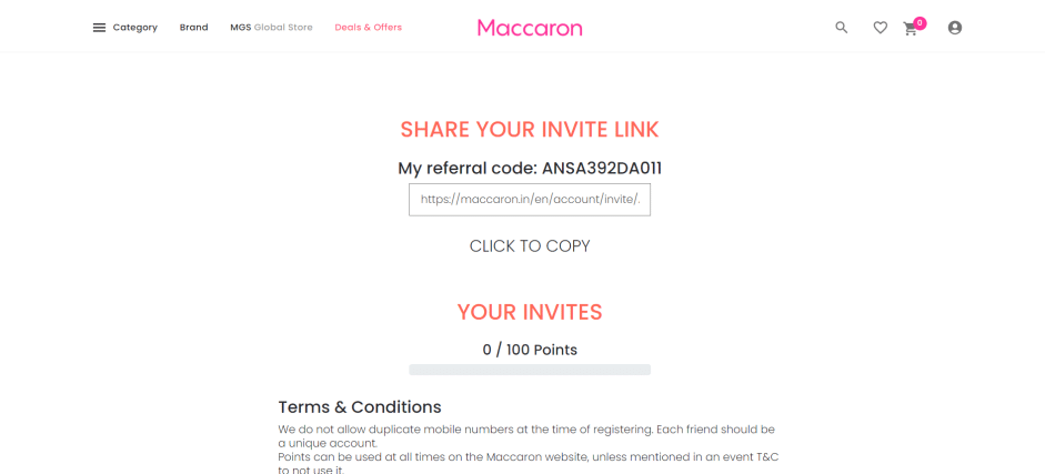 Maccaron Invitation Code (ANSA392DA011) Flat 70% off.