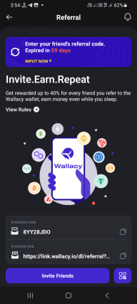 Wallacy Wallet App Referral Code (8YY28JDO) Get $100 Signup Bonus.