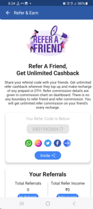 Best Of Recharge App Referral Code (8401942684) Get ₹50 Signup Bonus!