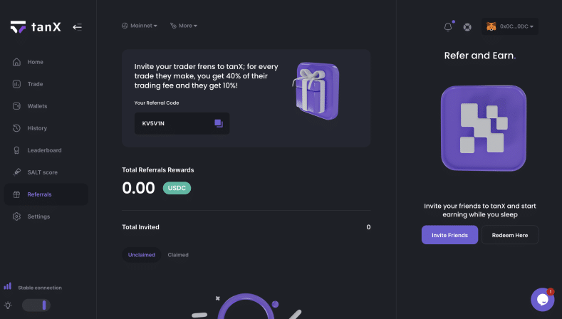 TanX Invite Code (KV5V1N) Get 15% Off On Trading.