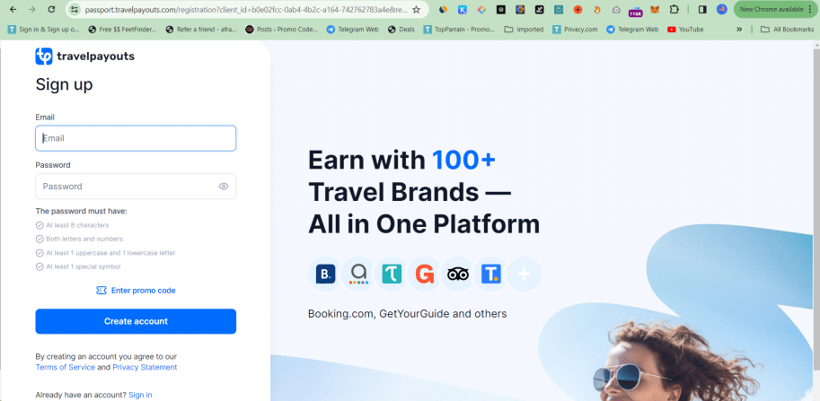 Travel Payouts Promo Code | Get $10 As a Signup Bonus.