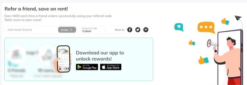 Rentomojo Referral Code | Get ₹200 As a Signup Bonus!