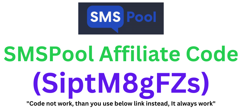 SMSPool Affiliate Code (SiptM8gFZs) Get 15% Discount On Purchase!