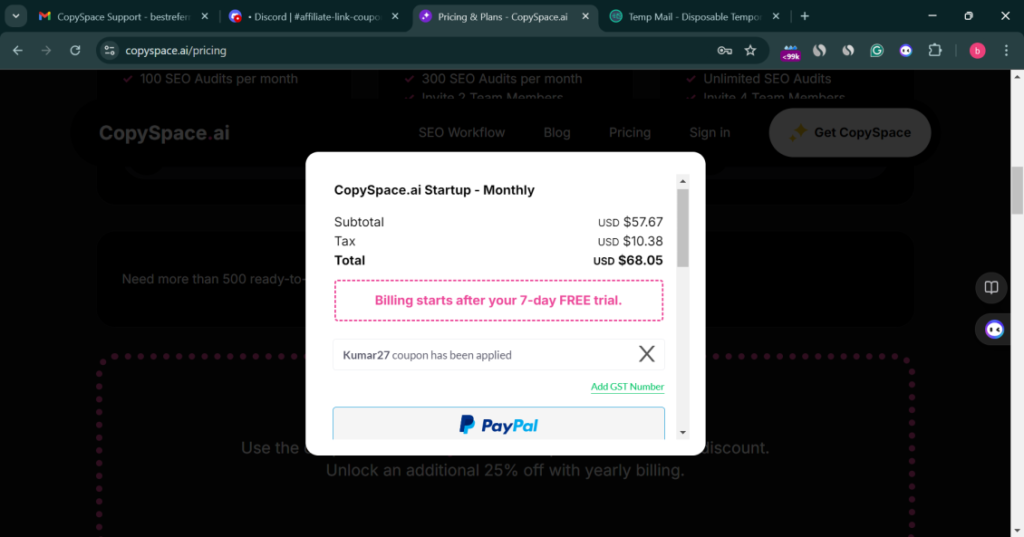 CopySpace Ai Coupon Code (Kumar27) Claim 27% Off On Plans!