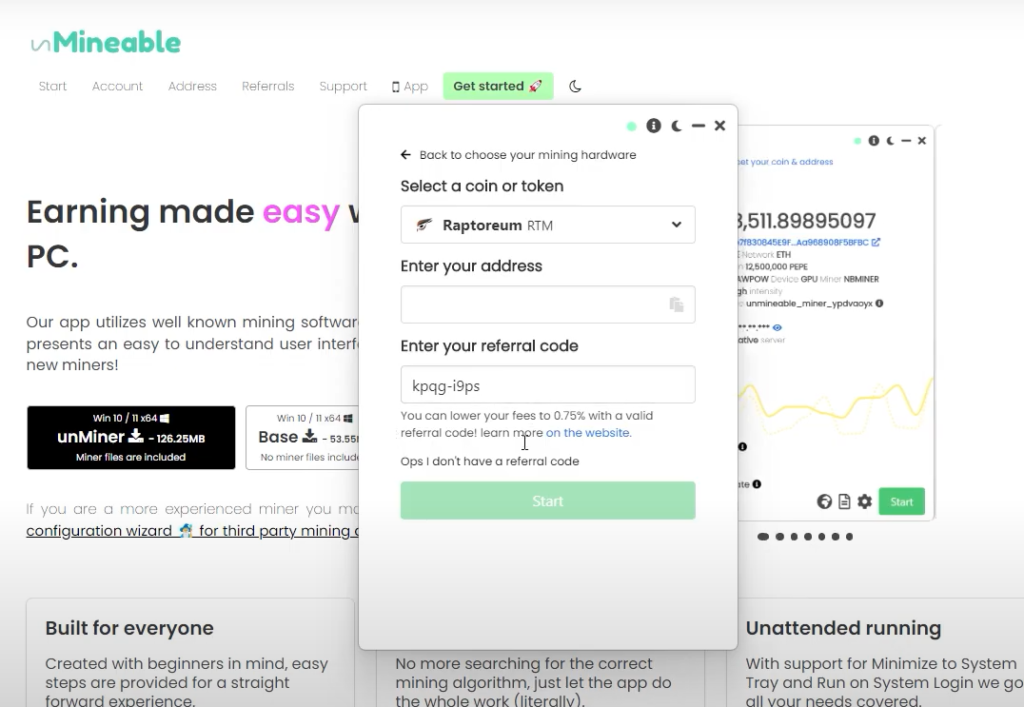 Unmineable Referral Code (kpqg-i9ps) Get 10% Discount On Fees!