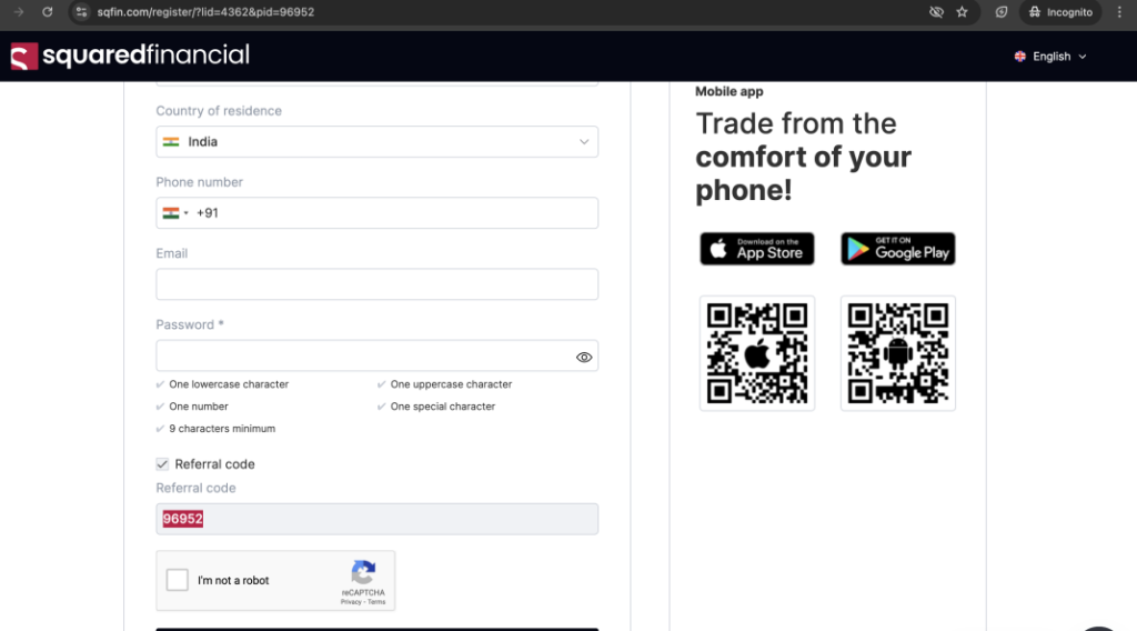 SquaredFinancial Referral Code (96952) Get 10% Discount On Trading!