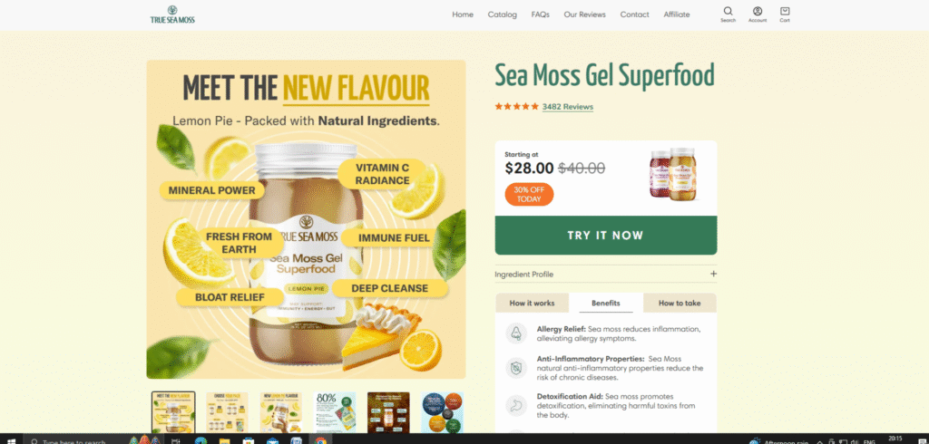True sea moss discount code