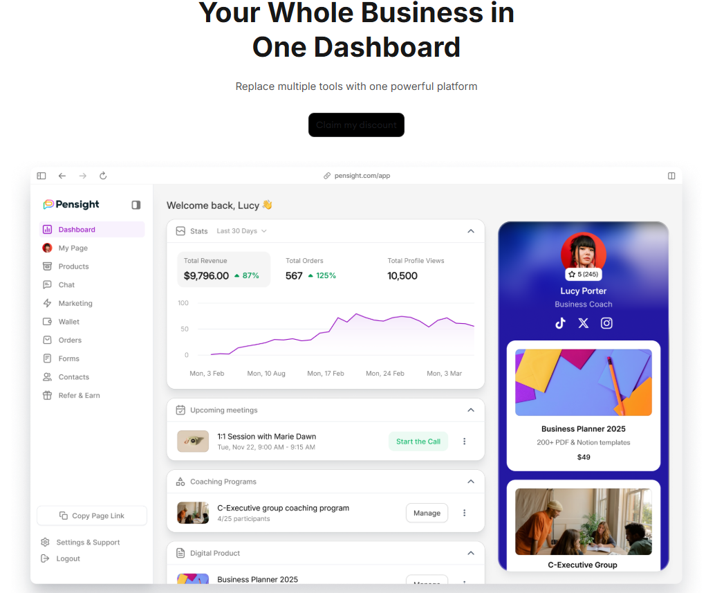 Why Pensight is the Best Platform for Creators & Coaches