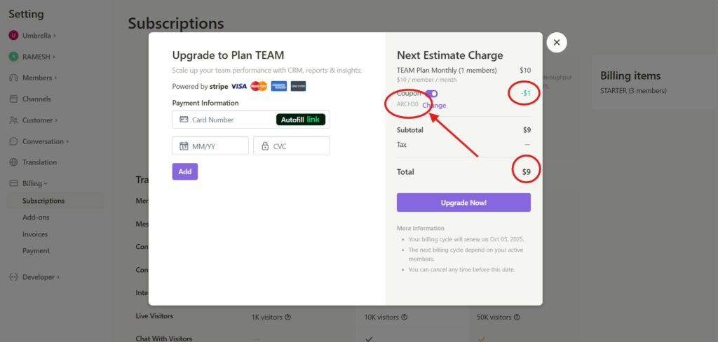 How to Use the Chative Promo Code “ARCH30”