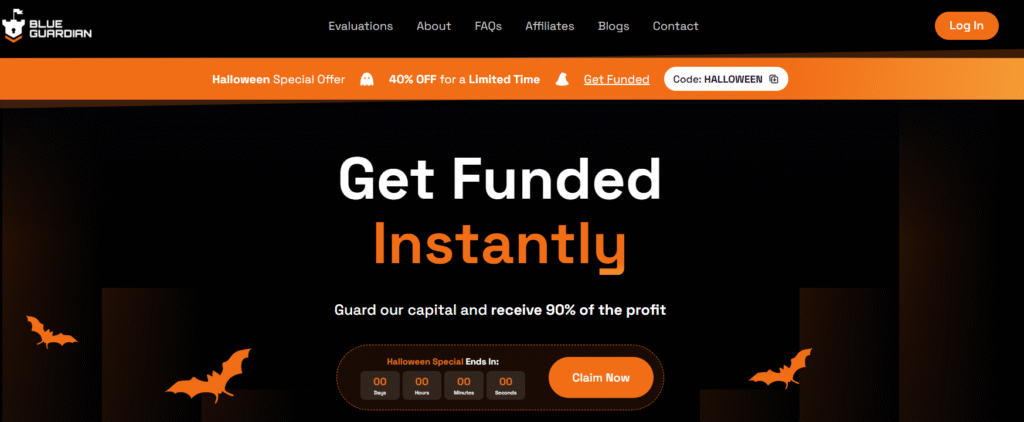 Blue Guardian Coupon Code “ARCH30”: Unlock 20% Off on Trading Fees