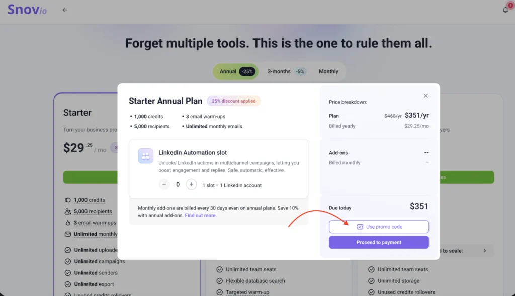 How to Use the Snov.io Promo Code