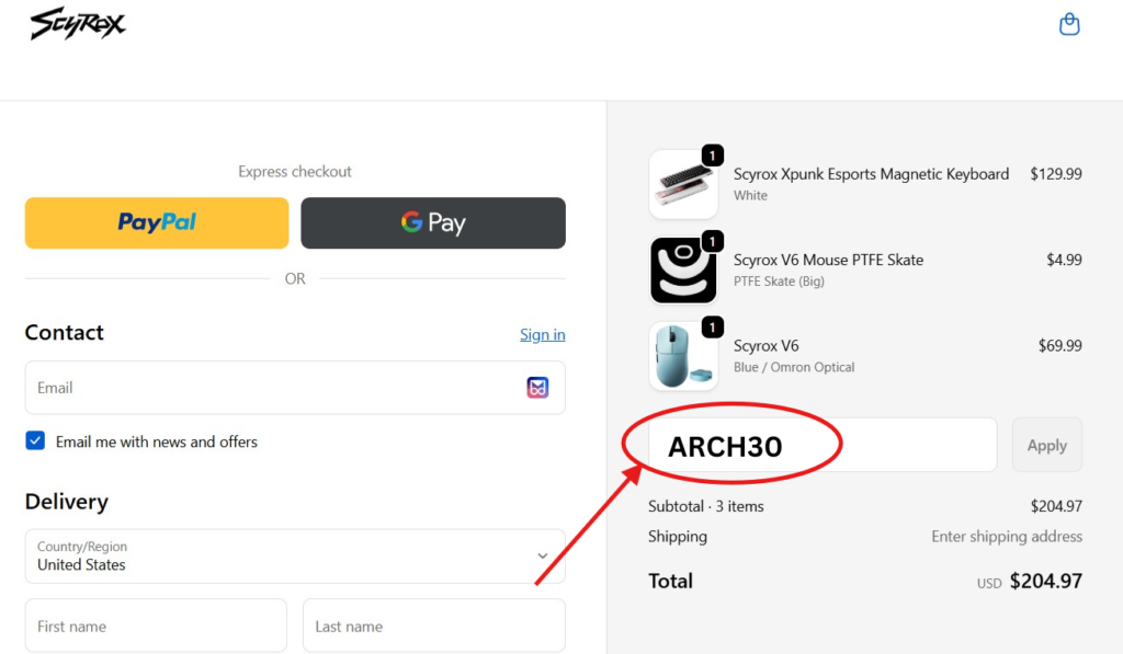 Scyrox Discount Code “ARCH30” – Flat 10% Off on Gaming Mice & Accessories